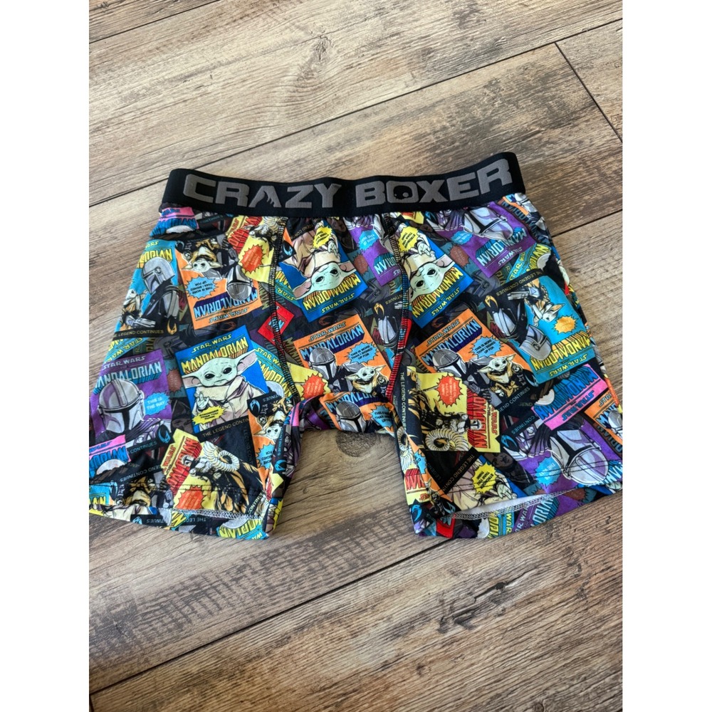 Crazy Boxer‎ Star Wars Mandalorian Grogu Comic Print Boxer Briefs Mens Medium M